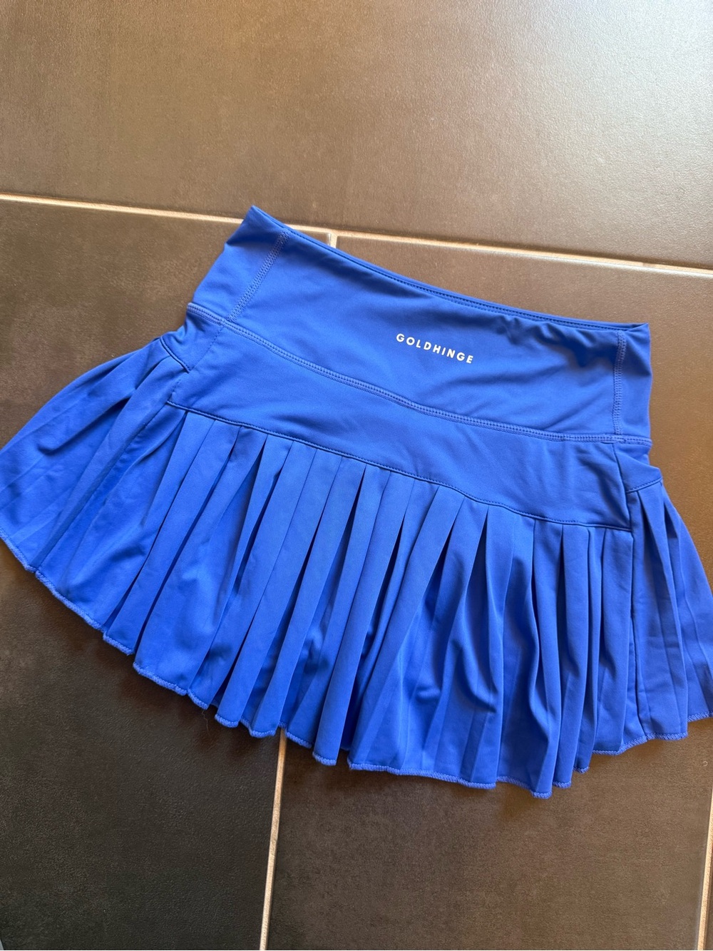 Goldhinge Cobalt Blue High Waisted Pleated Golf Tennis Mini Skirt XS